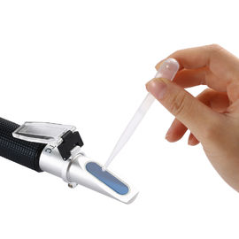 0-10% Brix χέρι - κρατημένο Refractometer ζάχαρης μαλακό λαστιχένιο προσοφθάλμιο για την άνετη εξέταση