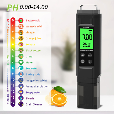 YIERYI YG-9909 Ψηφιακός 5 σε 1 Δοκιμαστής Ποιότητας Νερού Δοκιμαστής PH υψηλής ακρίβειας για αγροτικό κήπο