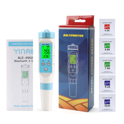 Yieryi BLE-9902 Bluetooth pH Meter   Multi-Function EC & Temperature Tester για πισίνες, ενυδρεία και υδροπονική ποιότητα νερού