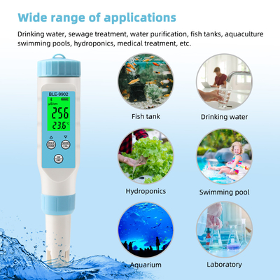 Διάμετρος pH Yieryi BLE-9902 με Bluetooth 3 σε 1 EC & μέτρηση θερμοκρασίας για ακριβή δοκιμή νερού σε πισίνες, δεξαμενές και κήπους