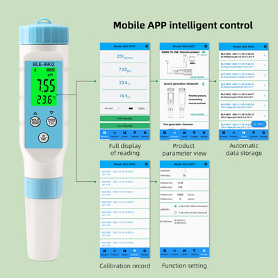Διάμετρος pH Yieryi BLE-9902 με Bluetooth 3 σε 1 EC & μέτρηση θερμοκρασίας για ακριβή δοκιμή νερού σε πισίνες, δεξαμενές και κήπους