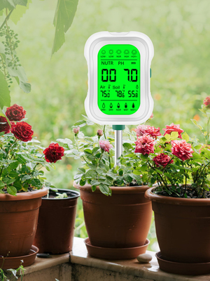 Yieryi 7-in-1 Soil Tester ️ Πολυλειτουργική μέτρηση υγρασίας εδάφους, pH, γονιμότητας, θερμοκρασίας, φωτός, υγρασίας και θερμοκρασίας περιβάλλοντος για κηπουρική, γεωργία και κηπουρική