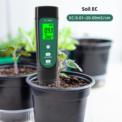 3in1 Κιτ Ελέγχου Γης EC 0.01-20.00ms/cm Μετρητής θερμοκρασίας υγρασίας για υδροπονική κήπο