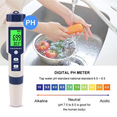 5 - σε - 1 Δοκιμαστής ποιότητας νερού - pH/TDS/EC/Salinity/Temp Meter για το σπίτι, το ενυδρείο και το εργαστήριο