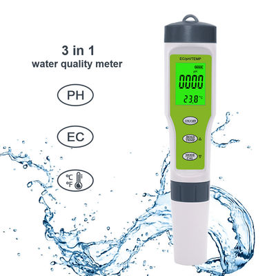 Δοκιμαστής ποιότητας νερού 3 σε 1 - pH/EC/Temp Meter με ATC για το σπίτι, το ενυδρείο και το εργαστήριο