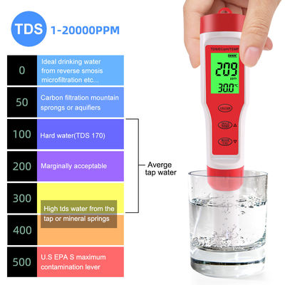 Δοκιμαστής ποιότητας νερού PH/EC/TDS/Temp Meter για υδατοκαλλιέργεια Εργαστήριο πόσιμου νερού