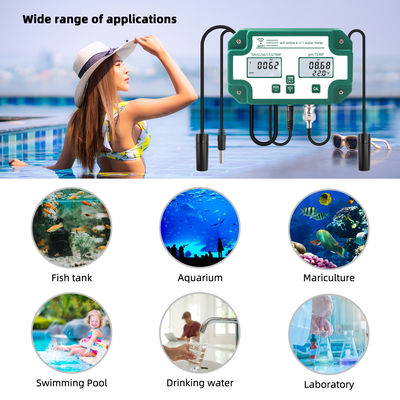 WiFi Ενεργοποιημένο 6 σε 1 Ελεγκτής Ποιότητας Νερού Απομακρυσμένης Παρακολούθησης PH / TDS / EC / Αλάτι / S.G / Θερμοκρασία Για Ενυδρείο, Πισίνα, Εργαστήριο