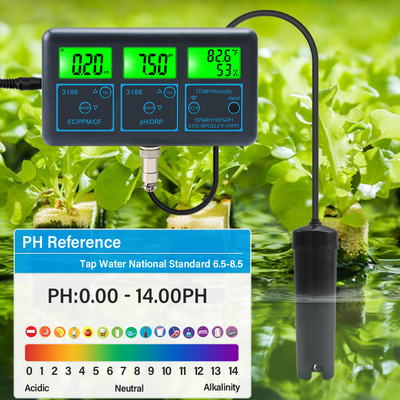 Ψηφιακό πολύ-λειτουργικό μετρητή pH WiFi Tuya App 7-σε-1 pH EC ORP TDS RH% CF Θερμοκρασία  Online Tester Αναλυτής Ποιότητας Νερού