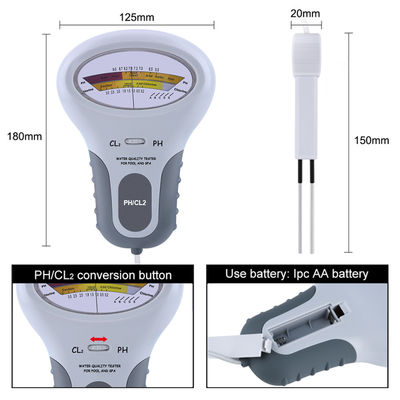 Δοκιμαστής CL2 2 σε 1 ποιότητας νερού PH & χλώριο PC-102 - Συσκευή δοκιμής ποιότητας νερού για πισίνες και ενυδρεία