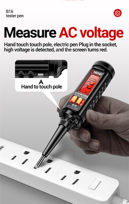 Ψηφιακός ανιχνευτής τάσης χωρίς επαφή με οθόνη 12V έως 300V, οθόνη LCD και συναγερμός ήχου / φωτός