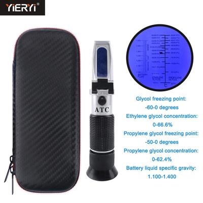 Χειροκίνητο 0-66.6 Brix Range υψηλής ακρίβειας 0,01% αναθρακτόμετρος για δοκιμή αιθυλενίου και προπυλενίου γλυκόλης