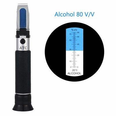 Handheld Refractometer με εύρος 0-80% Brix και ATC για ακριβή μέτρηση αλκοόλ και ζάχαρης