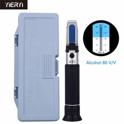 Handheld Refractometer με εύρος 0-80% Brix και ATC για ακριβή μέτρηση αλκοόλ και ζάχαρης