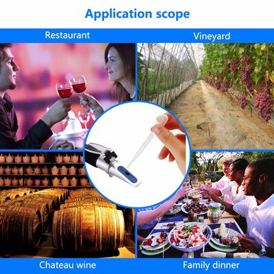 Παλμογράφος χειρός υψηλής ακρίβειας και αλκοολόμετρο με εύρη μέτρησης 0-40% Brix, 0-25% Vol και 0-22 Baume