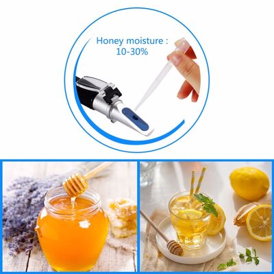 High Precision Honey Refractometer with Automatic Temperature Compensation for Accurate 0.1% Brix Range Honey Testing
