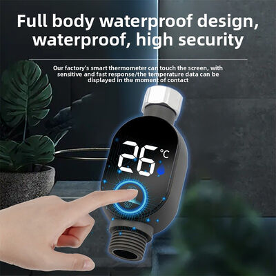 ΥΙΕΡΥΙ Έξυπνο θερμόμετρο ντους με LED ψηφιακή οθόνη και χρωματικά κωδικοποιημένες ειδοποιήσεις θερμοκρασίας για την ασφάλεια του μπάνιου Δεν απαιτείται μπαταρία