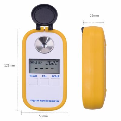 Freezing Point Refractometer for Antifreeze Fluids and Car Battery Testing - Digital Hand Held Refractometer with ATC