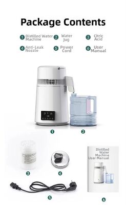 Fuyao K40107 750W 4L χωρητικότητα SUS304 Μηχανή απόσταξης νερού από ανοξείδωτο χάλυβα για οικιακή, εργαστηριακή και οδοντιατρική χρήση