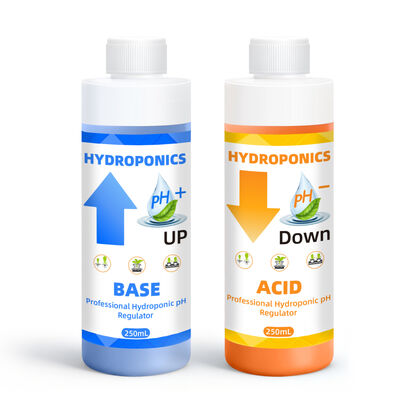 Κιτ ρύθμισης pH υδροπονίας χωρητικότητας 250ml για βέλτιστη απορρόφηση θρεπτικών συστατικών από τα φυτά και σταθερό τύπο