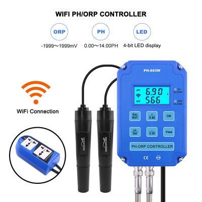 Wifi Output PH ORP Redox Controller με Αντικαταστάσιμη Κεφαλή για Διπλή Μέτρηση σε Ενυδρείο και Υδροπονία