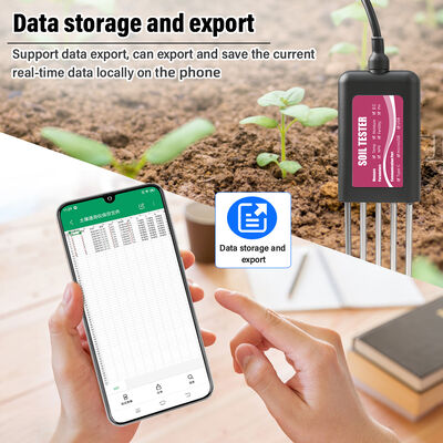 YIERYI 8-in-1 USB δοκιμαστής εδάφους με εφαρμογή ελέγχου PH μετρητή, υγρασίας, NPK, EC, Temp & αισθητήρα γονιμότητας για κήπο