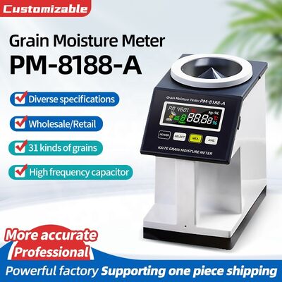 PM-8188-A Δοκιμαστής χύδην πυκνότητας υγρασίας κόκκων πυκνωτή υψηλής συχνότητας με έγχρωμη οθόνη με οπίσθιο φωτισμό βύσμα ΕΕ / ΗΠΑ / ΗΒ