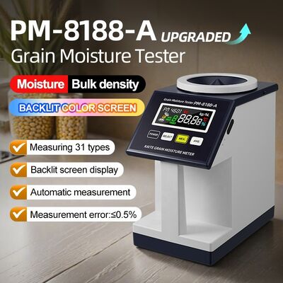PM-8188-A Δοκιμαστής χύδην πυκνότητας υγρασίας κόκκων πυκνωτή υψηλής συχνότητας με έγχρωμη οθόνη με οπίσθιο φωτισμό βύσμα ΕΕ / ΗΠΑ / ΗΒ