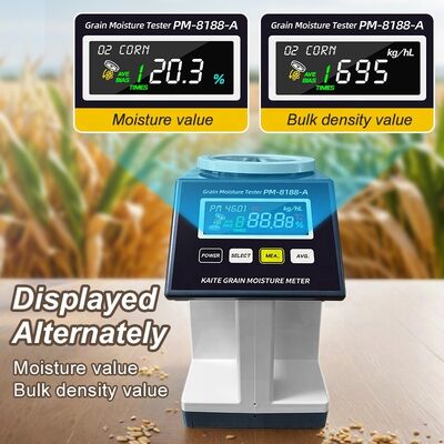 PM-8188-A Δοκιμαστής χύδην πυκνότητας υγρασίας κόκκων πυκνωτή υψηλής συχνότητας με έγχρωμη οθόνη με οπίσθιο φωτισμό βύσμα ΕΕ / ΗΠΑ / ΗΒ
