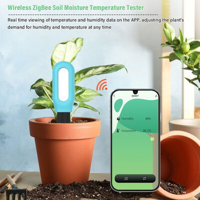 Ασύρματος ZigBee έξυπνος ανιχνευτής θερμοκρασίας υγρασίας εδάφους για φυτά App ελεγχόμενο