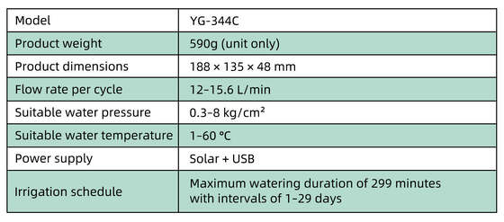 YiERYI Solar Water Timer 4 Outlet Irrigation Controller with Rain Sensor Automatic Scheduled Watering System with Child Lock for Garden Lawn Farm Irrigation Valve