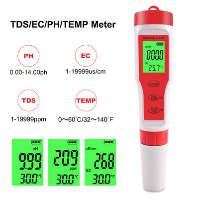 Δοκιμαστής ποιότητας νερού - pH/EC/TDS/Temp Meter για υδατοκαλλιέργεια, πόσιμο νερό & εργαστήριο