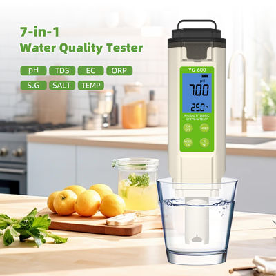 7 - σε - 1 Δοκιμαστής ποιότητας νερού - pH/TDS/EC/ORP/S.G/Salt/Temp Meter για το σπίτι, πισίνα & εργαστήριο